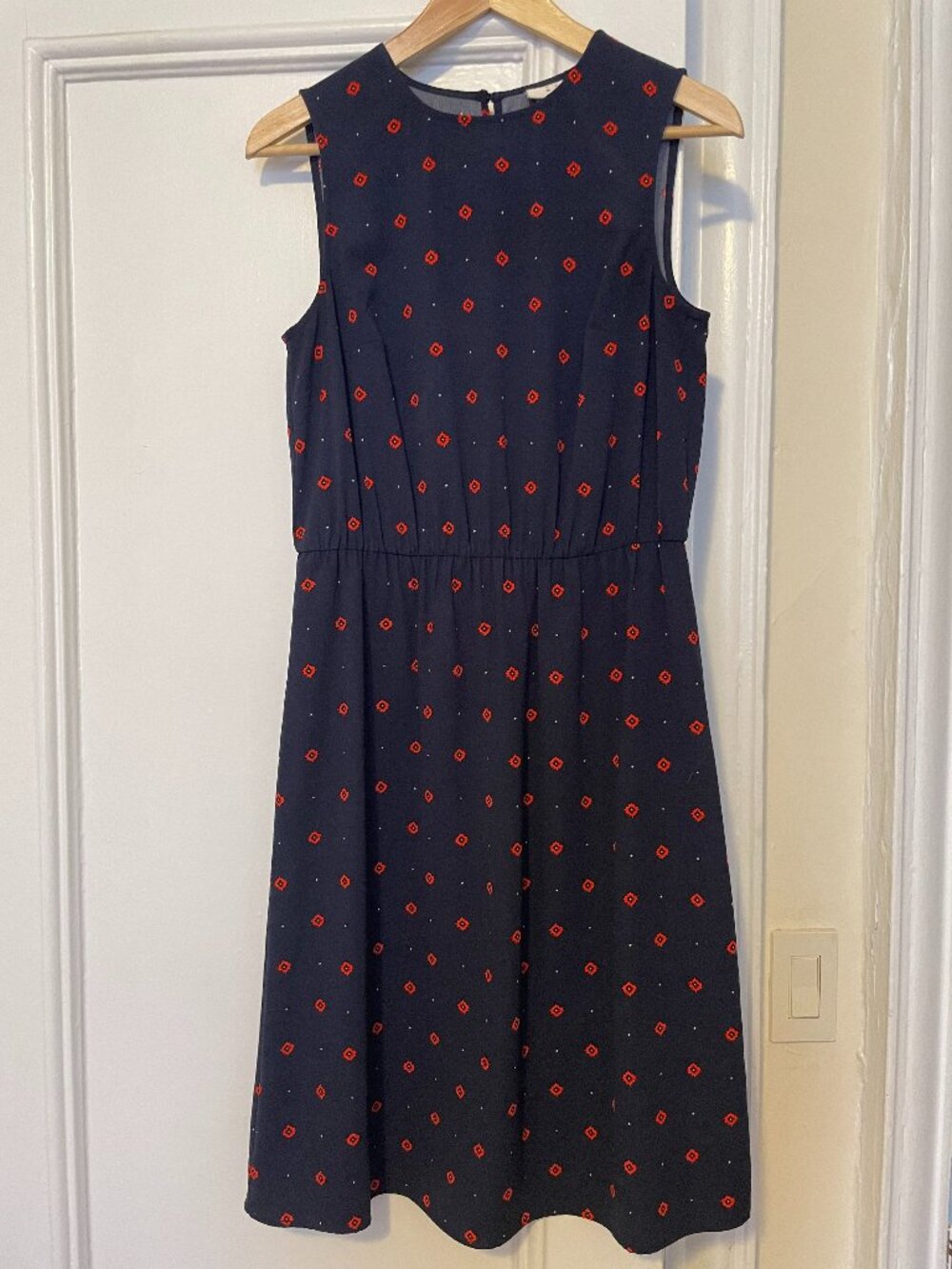 A New Day Navy Dress with Red Accents, Sz S
